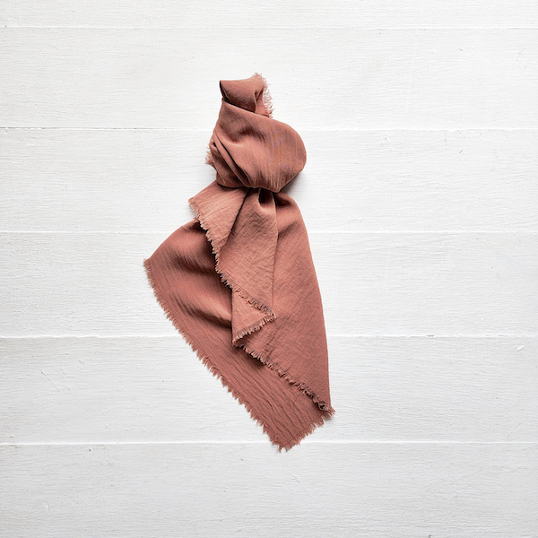 Silkie Frayed Napkin - Chocolate Ice Cream